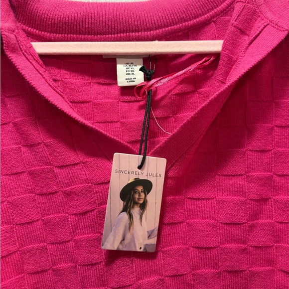 Pink Textured Knit Sweater NWT - Picture 4 of 5